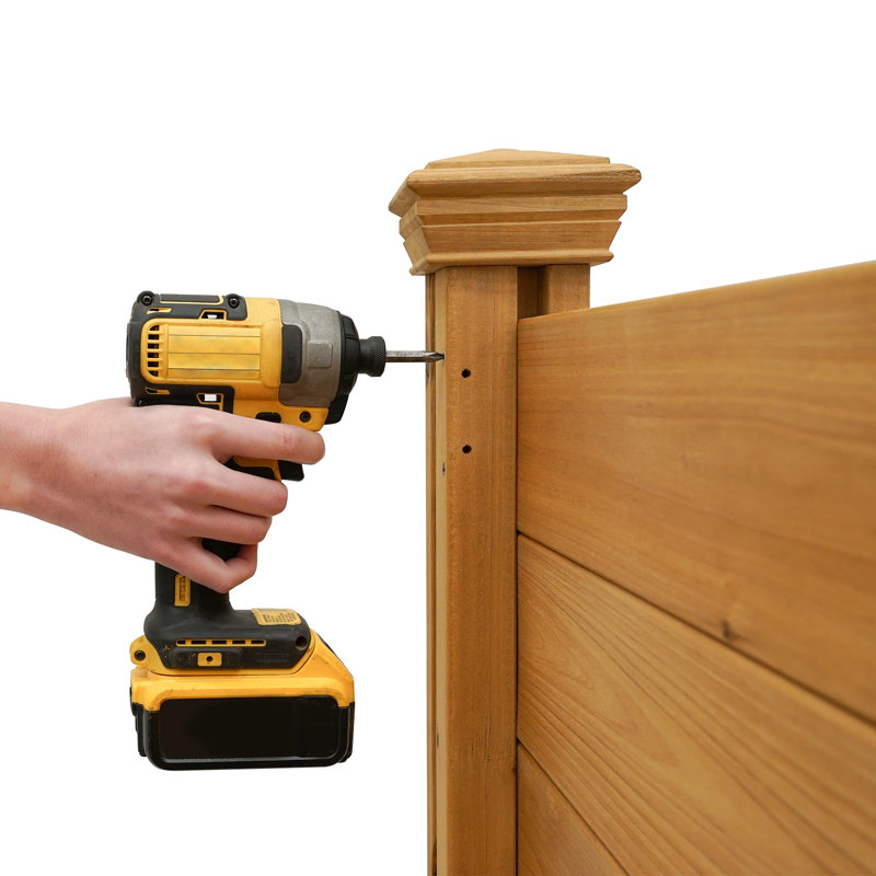 4ft H x 4ft W Cedar Wood Privacy Screen Kit
