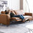 Orange 100% Polyester Modular Sofa cushion couch