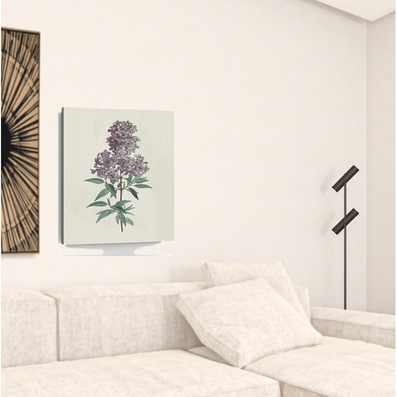 Singulier fleur mauve non imprimée, art mural