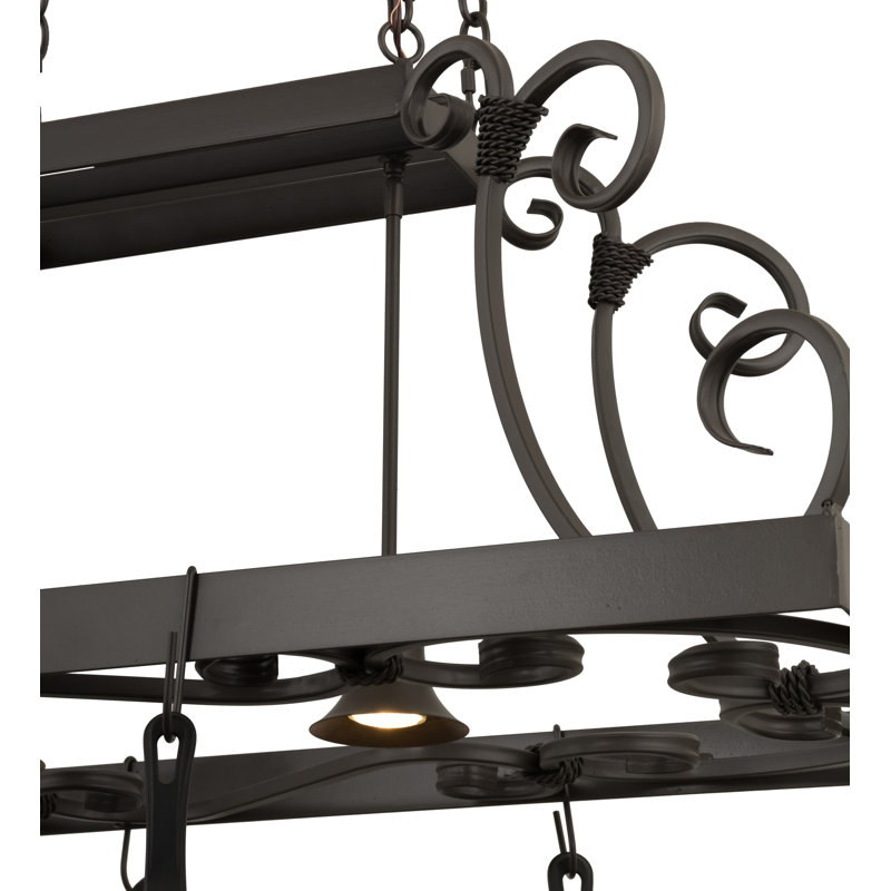 43" Long Caiden 2 Light Pot Rack
