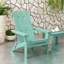 Chaise Adirondack pliante en bois d'acacia, design rustique, finition acier patiné-355764159