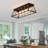 Ciarrai 5-Light Flush Mount Light Farmhouse Rectangular Caged Light-549971083