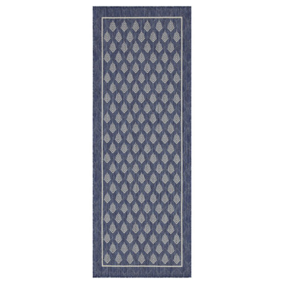 Sunshine GC_HAR2007 Blue 2 Ft. 7 In. X 7 Ft. 3 In. Indoor/Outdoor Area Rug