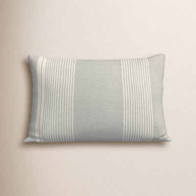 Samsa Striped PET Yarn Indoor/Outdoor Lumbar Throw Pillow