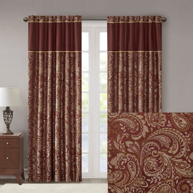 Paire de rideaux jacquard (2 panneaux)