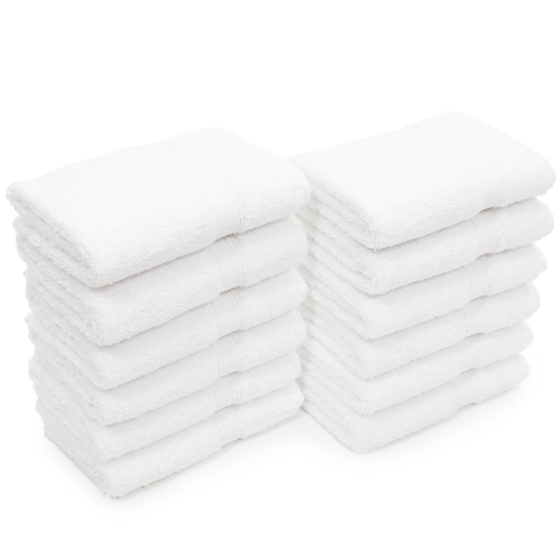 Essuie-mains en coton Sinemis, Blanc