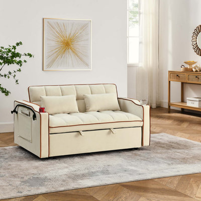 Daysen 117.90'' Velvet Sleeper Sofa