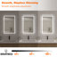 Miroir de salle de bain mural à DEL rectangulaire sans cadre H 24 po x H 36 po Swarm-854041640