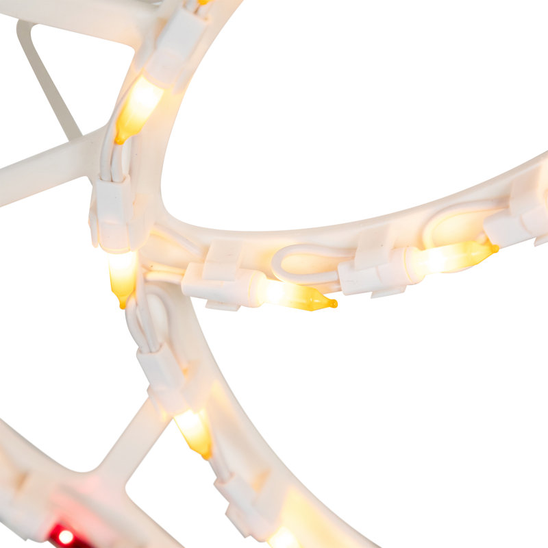 Décoration de fenêtre 18 po avec dinde illuminée de l'Action de grâce
