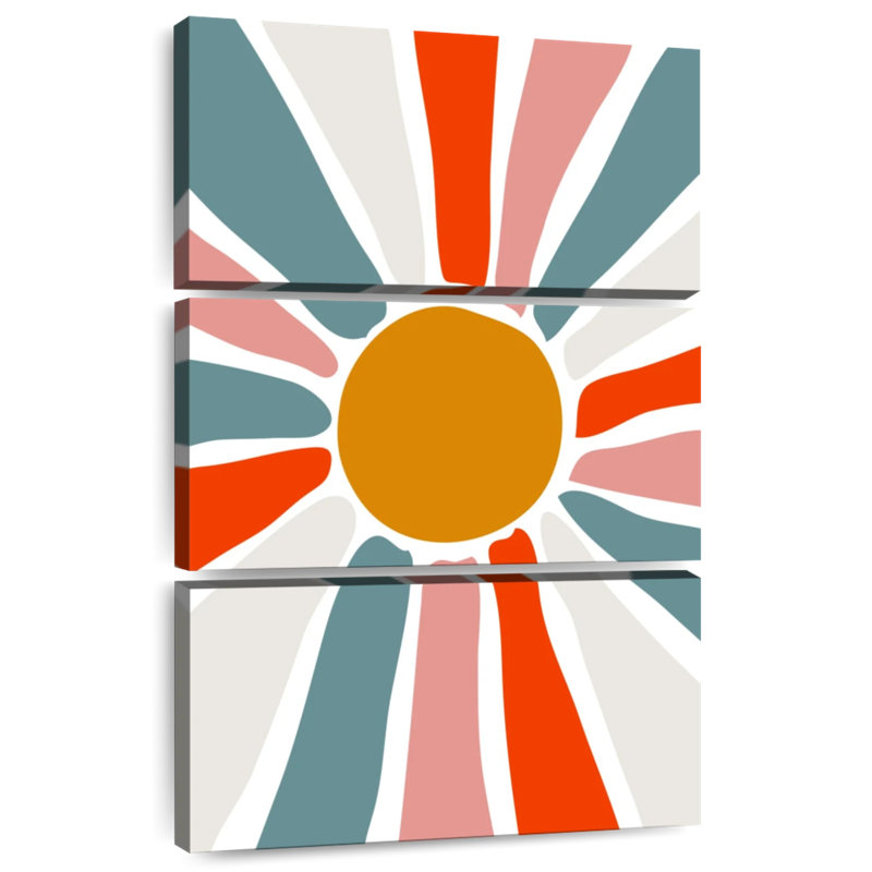 Avery Mid Century Modern Abstract, H 32 po x l 20 po