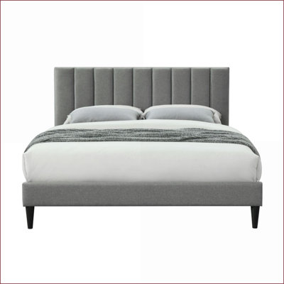 Twin Size Metal Daybed with Trundle - Gray Channel Headboard, USB Charging, Bed in a Box
