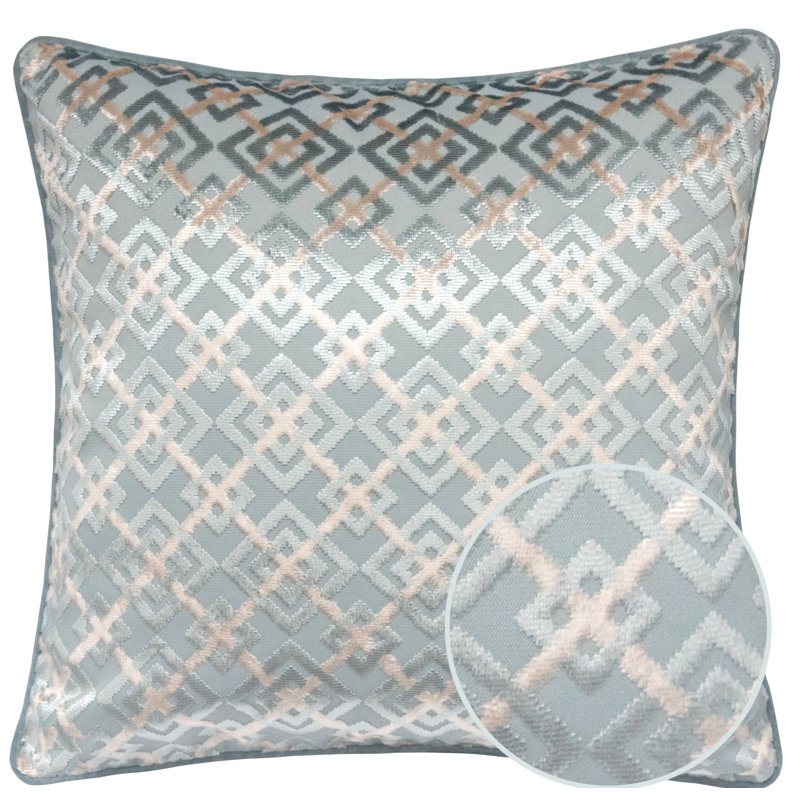 Leshi Geometric Throw Pillow, Cloud Blue