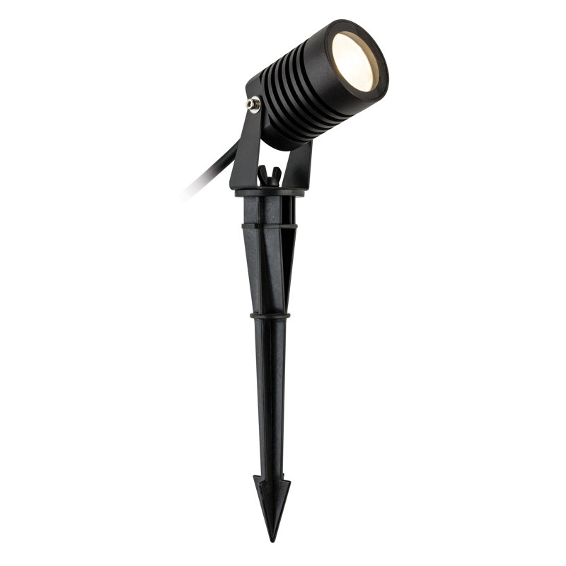 Matte Black Integrated LED Metal Spotlight, 30'' H x 5.5'' W x 9'' D