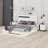 Modern High Gloss 3-Piece Bedroom Set Floating Bed Frame Platform Bed With LED Light & 2 Nightstands