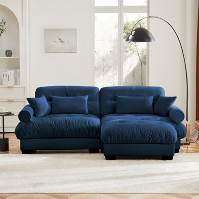 Two-seater Sofa with One Ottoman