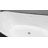 75" Streamline Soaking Glossy White Acrylic Freestanding Bathtub, Bamboo Tray, Drain-103682435