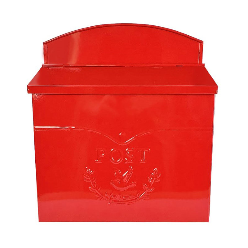 Chelsea Steel Wall Mounted Mailbox, Red