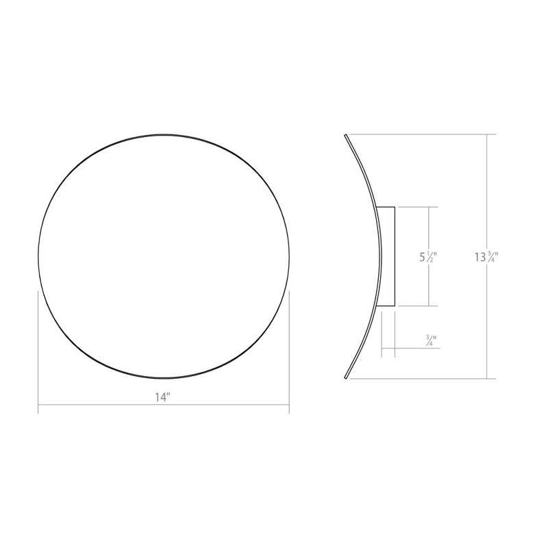 Applique murale encastrée à intensité variable à 2 lumières DEL Malibu Discs ™, Gris tourterelle, H 14 po x l 14 po x P 3 po