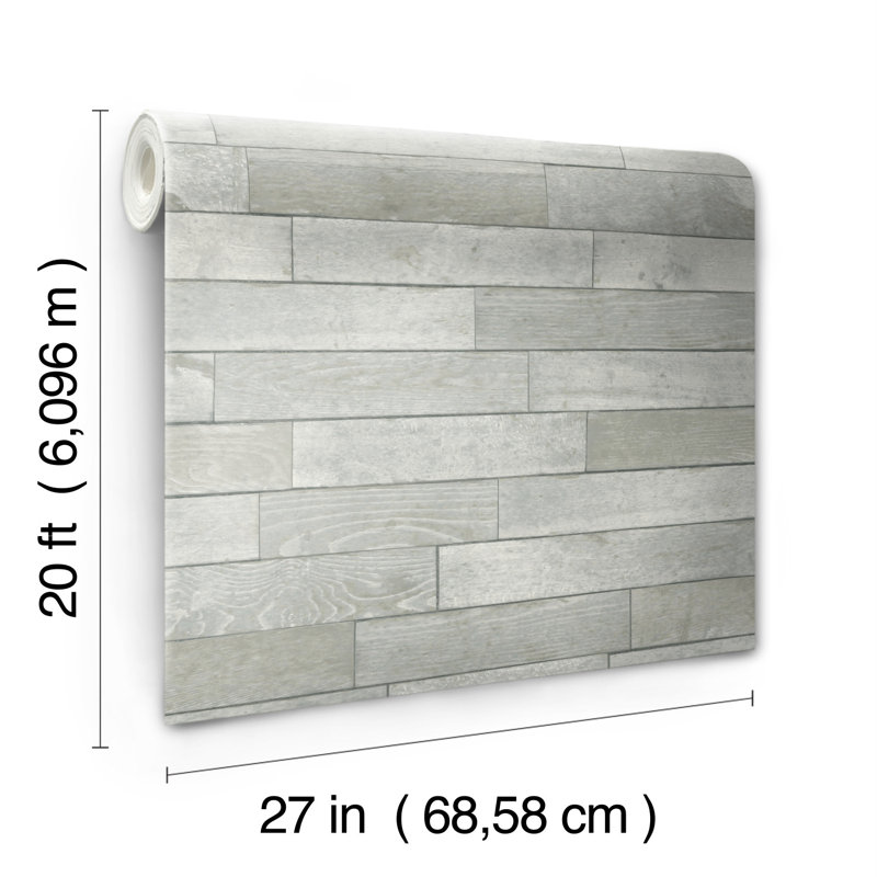 Papier peint auto-adhésif Warehouse Planks, gris