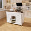 Îlot de cuisine avec table extensible, rangement et prise de courant Kalel