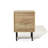21.7" H Mid-Century Modern 2-Drawer Nightstand with  Wave Front