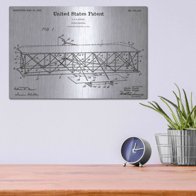 «Wright Bros. Flying Machine Blueprint Brevet White» par Patents
