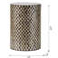 Tabouret moderne, deux tables d'appoint noires et dorées pour la salle à manger, côté cylindrique de 14 po x 20 po, convient à un décor bohème,