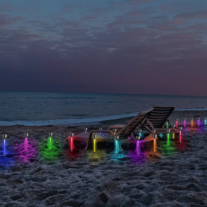 Solar Color Changing LED Bubble Garden Stakes, Set of 4
