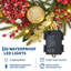 Couronne de Noël pré-éclairée de 24 pouces avec lumières DEL, pour porte d'entrée, manteau de cheminée, fenêtre, décor intérieur des Fêtes pour l'extérieur