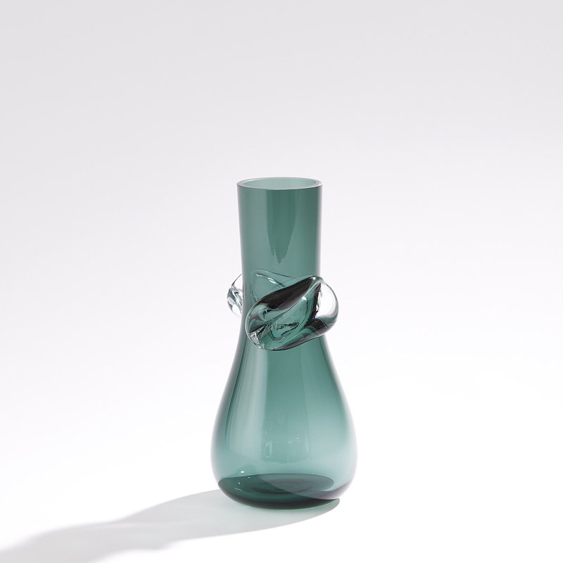 Knot Vase, Green, 11.5" H x 5.5" W x 5.5" D