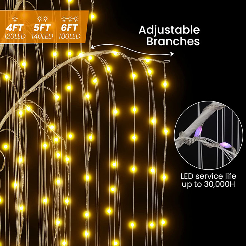 70.8'' LED Lighted Artificial Christmas Tree