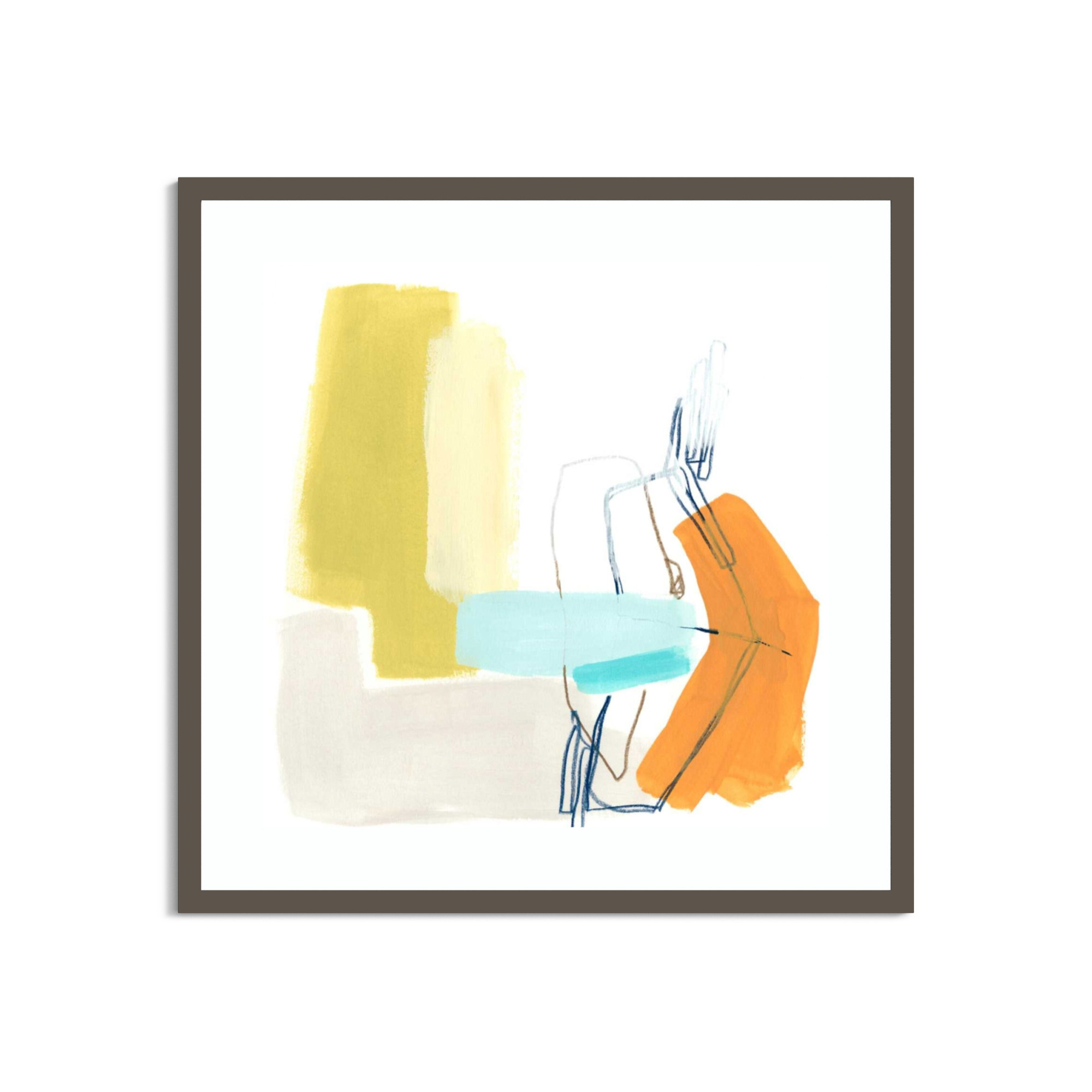 Adagio IV by June Erica Vess, Clay Gray Framed Paper, 41.38" H x 41.38" W x 0.88" D