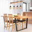 Ajeta 4‑Light Burnt Wood Kitchen Island Pendant