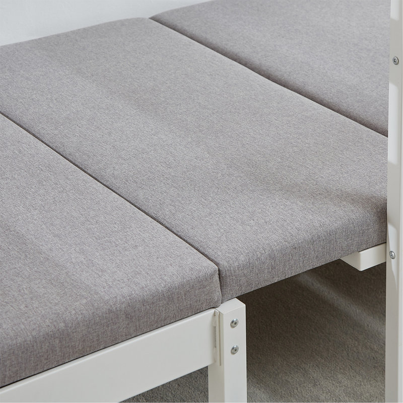 Les lits simples superposés peuvent être transformés en lit supérieur et en bureau, les ensembles de coussins sont gratuits. Blanc, L 79 po x l 40,9 po x H 79 po.