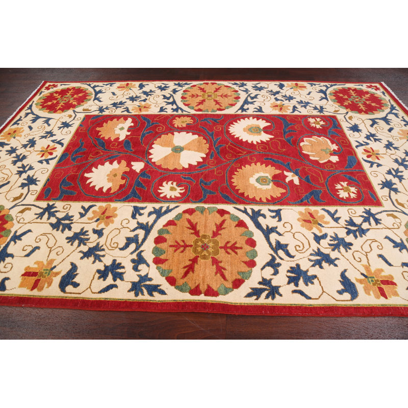 Tapis de style oriental 100% Kazak noué à la main 7 x 10