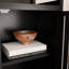 Tour à linge noire Aileen avec 2 tablettes ouvertes pour la salle de bain, la cuisine, le garde-manger - 52 pieds de hauteur, rangement spacieux, salle de lavage à installation simple