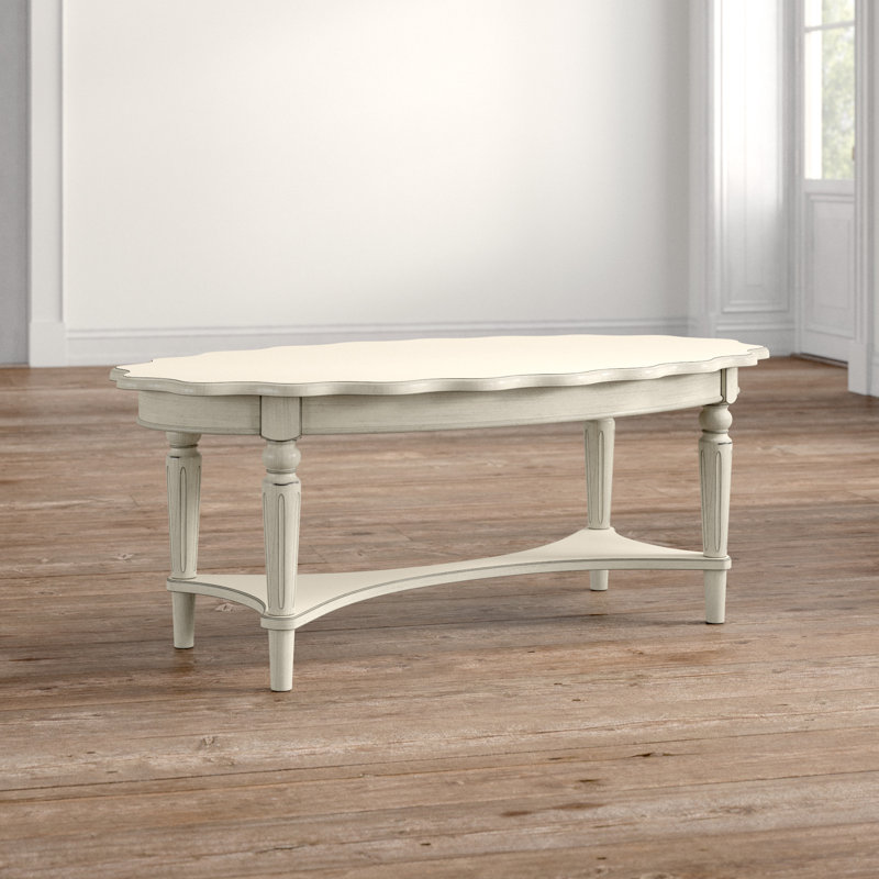 Table basse ACME Fordon, blanc antique, Double blanc antique