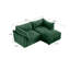 Canapé modulaire en tissu chenille avec tiroirs sous le siège et repose-pieds avec rangement Chenille-441810394-441810395