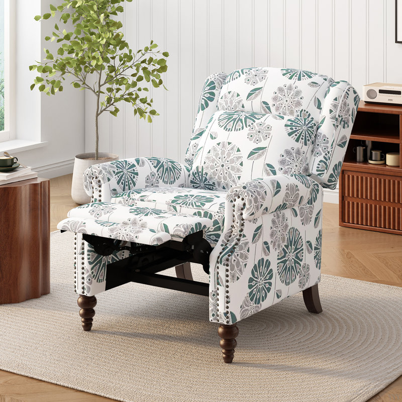 Fauteuil inclinable rembourré 29,75 po, Blanc abstrait