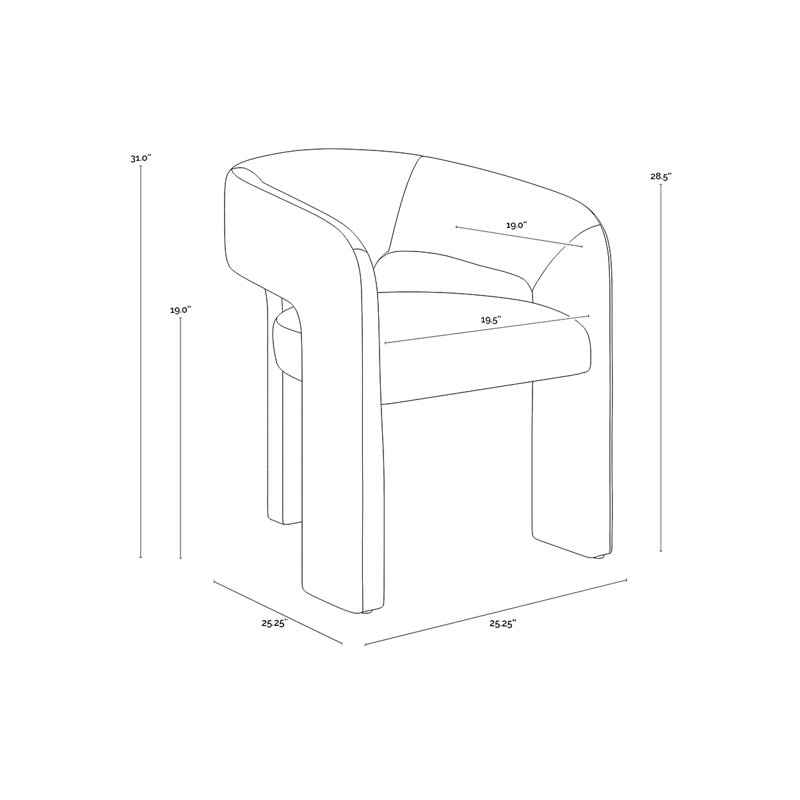 Isidore Upholstered Dining Chair, Ernst Sandstone