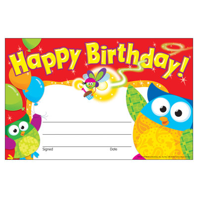 Joyeux anniversaire (hibou-étoiles !) prix de reconnaissance