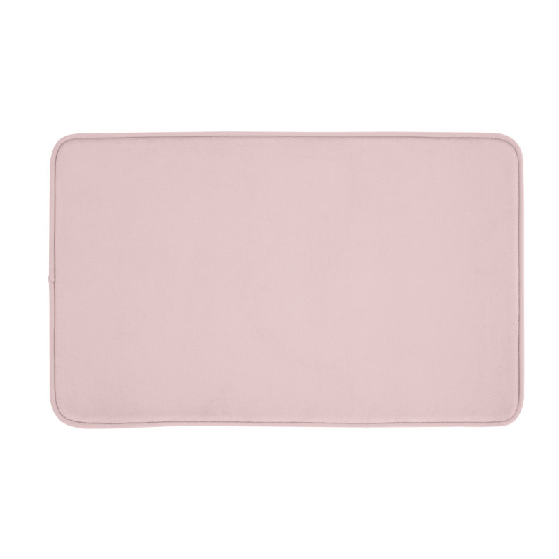 Anti-Bacterial Memory Foam Bath Mat, Pink