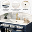 Meuble-lavabo spacieux en bois bleu moderne avec lavabo 36 po