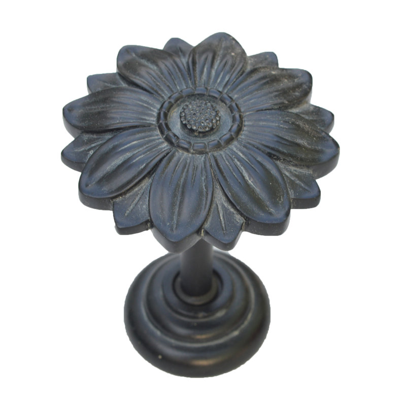 Retenue de rideau à motif de médaillons en forme de fleuron de la collection McMenamins, Noir délavé