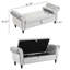 Chic en velours avec rangement spacieux et coussin décoratif rectangulaire, polyvalent pour tout espace-1678637672