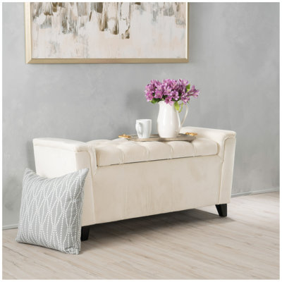 ALDEN ARMED STORAGE BENCH