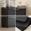 Commode 6 tiroirs pour chambre à coucher, commode simplement moderne avec tiroirs profonds pour le salon, couloir d'entrée, noir-474987497