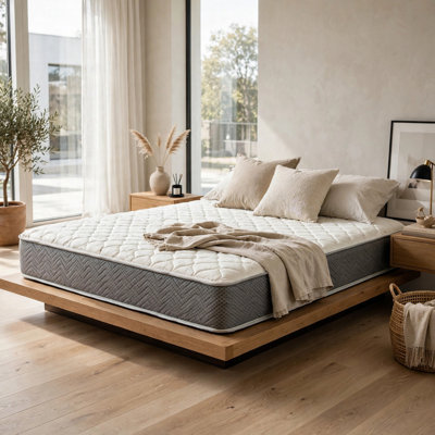 Matelas blanc en mousse matelassée 7 po Qana