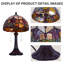 Lampe de table 12 "style vitrail Tiffany
