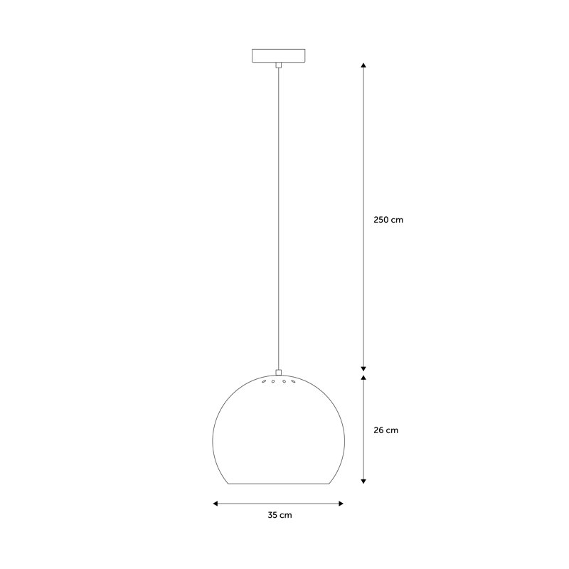 Auhert 1 - Light Chrome Single Pendant, 26" H x 35" W x 35" D